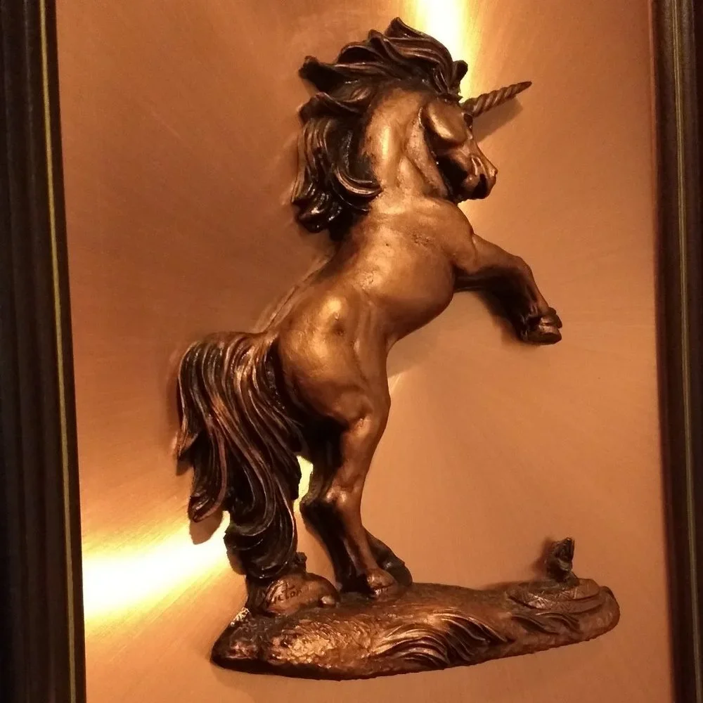 Copper Unicorn Wall Art - Vintage - Picture 2 of 3